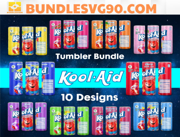 Bundle 10+ Kool Aid 20oz Skinny Straight &Tapered Designs,Kool Aid Sublimation tumbler designs,Kool Aid Tumbler designs,Kool Aid PNG